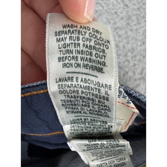 True Religion Womens Lauren Denim Shorts Size 28 Distressed Look Made In Italy N - Picture 8 of 16